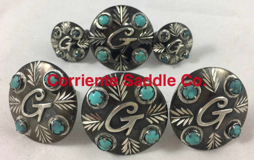 CBCONCH 129 Turquoise Stone Conchos - Image 3