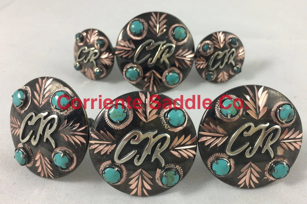 CBCONCH 129A Turquoise Stone Conchos - Image 3