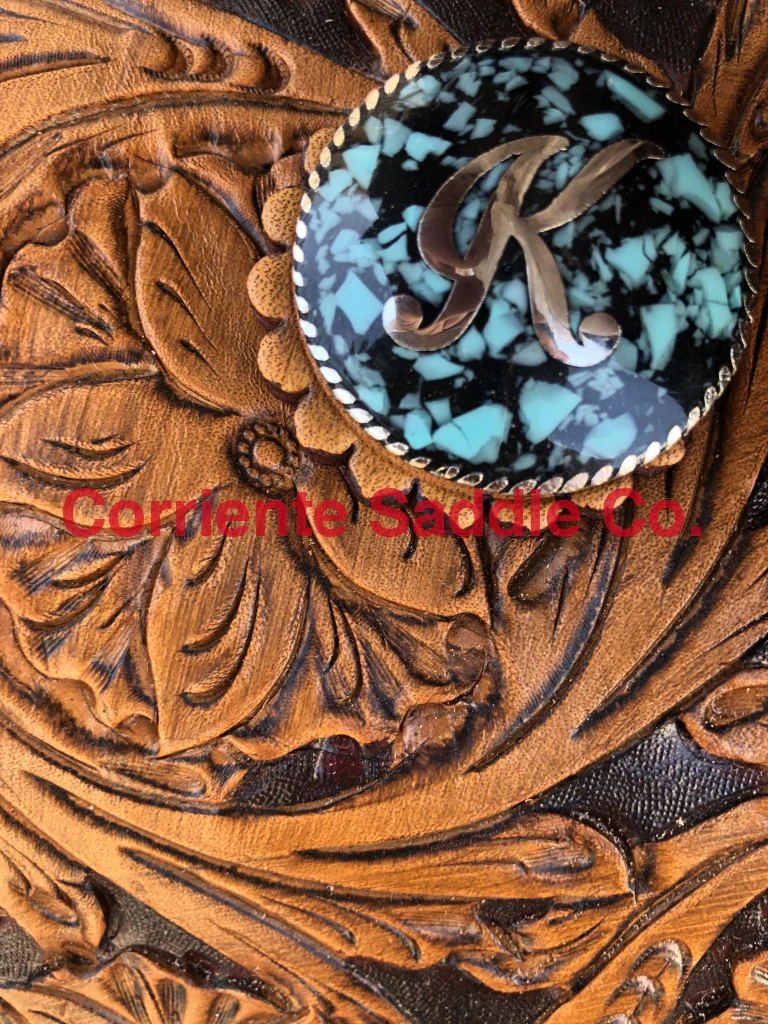 CBCONCH 130 Crushed Turquoise Stone Conchos - Image 5