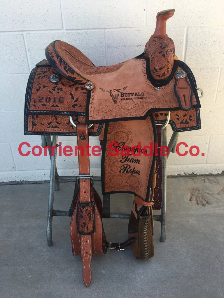 CSR 100D Corriente Team Roping Saddle - Image 3