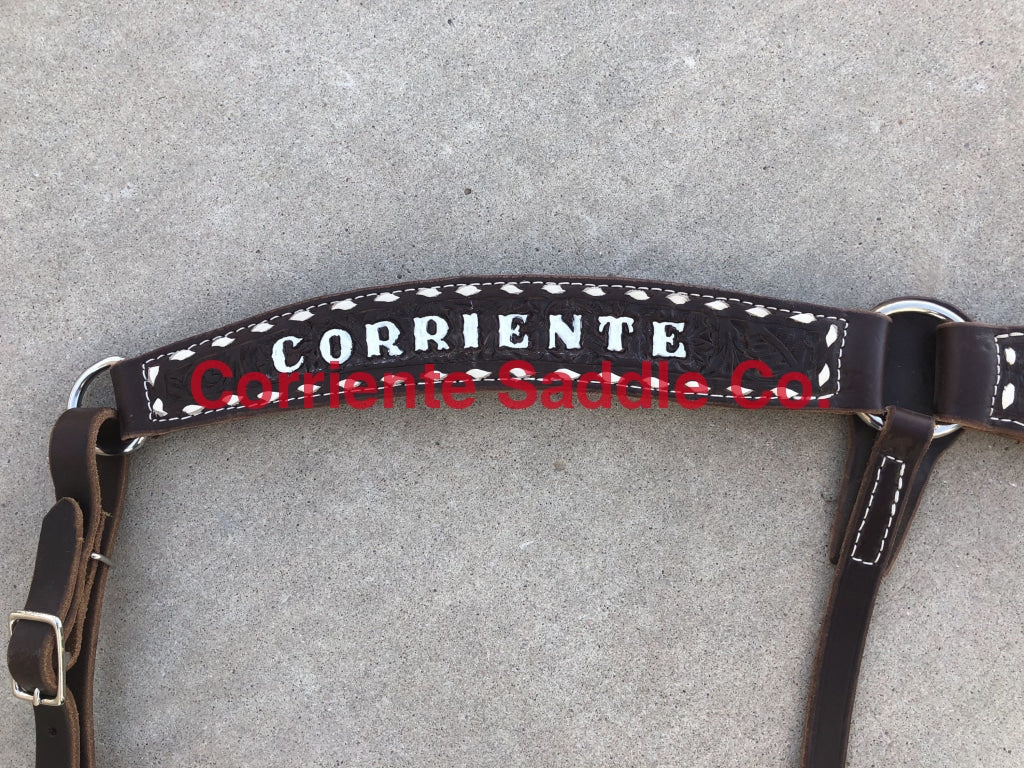 CSBC 104A Barrel Double Flower Chocolate Leather Corriente - Image 2