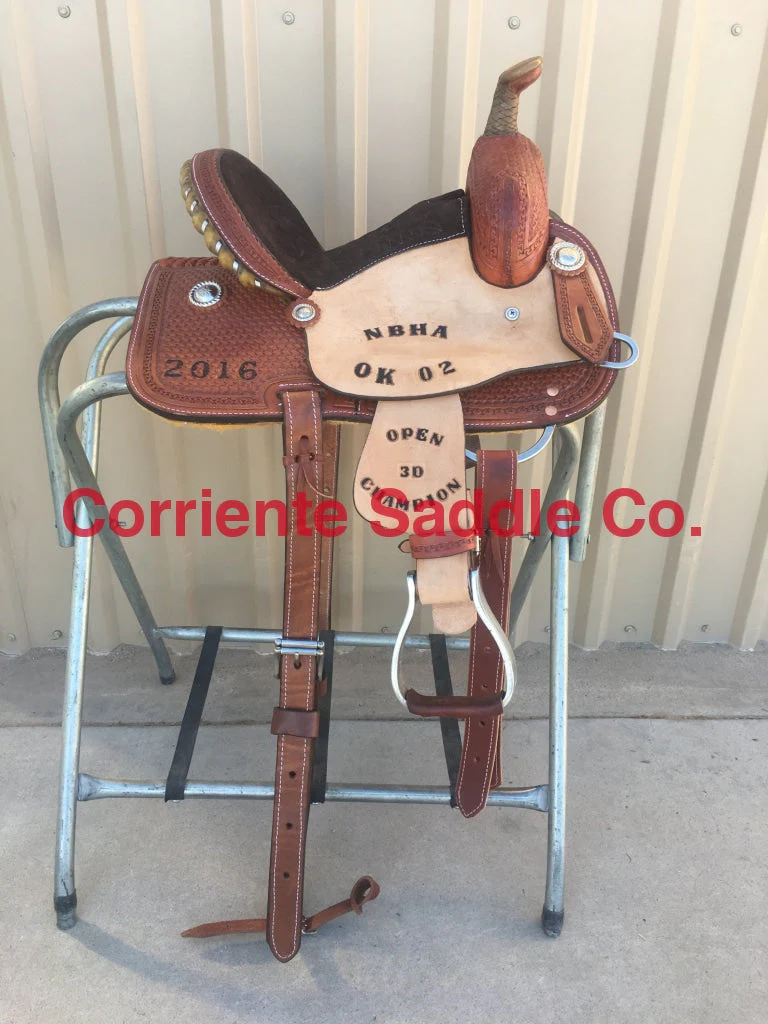 CSY 708A 10 Inch Corriente Youth Kids Barrel Saddle - Image 2